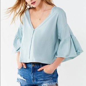 UO Camina Roses Bell-Sleeve Tee